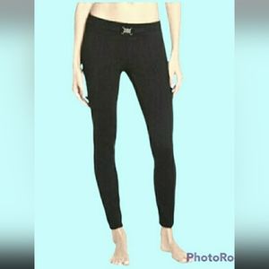 Fabletics Black Low Rise Belted Polaris Pants